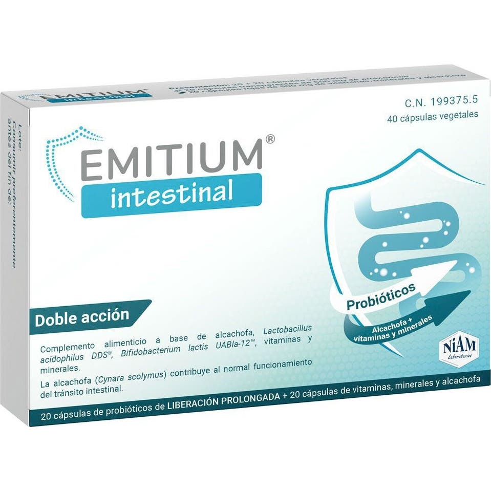 Emitium Intestinal Doble Acción 40caps | Natural Doctor