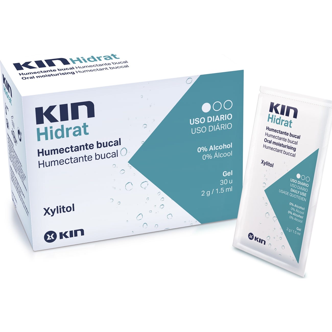 Kin Hidrat gel humectante bucal 30 sobres