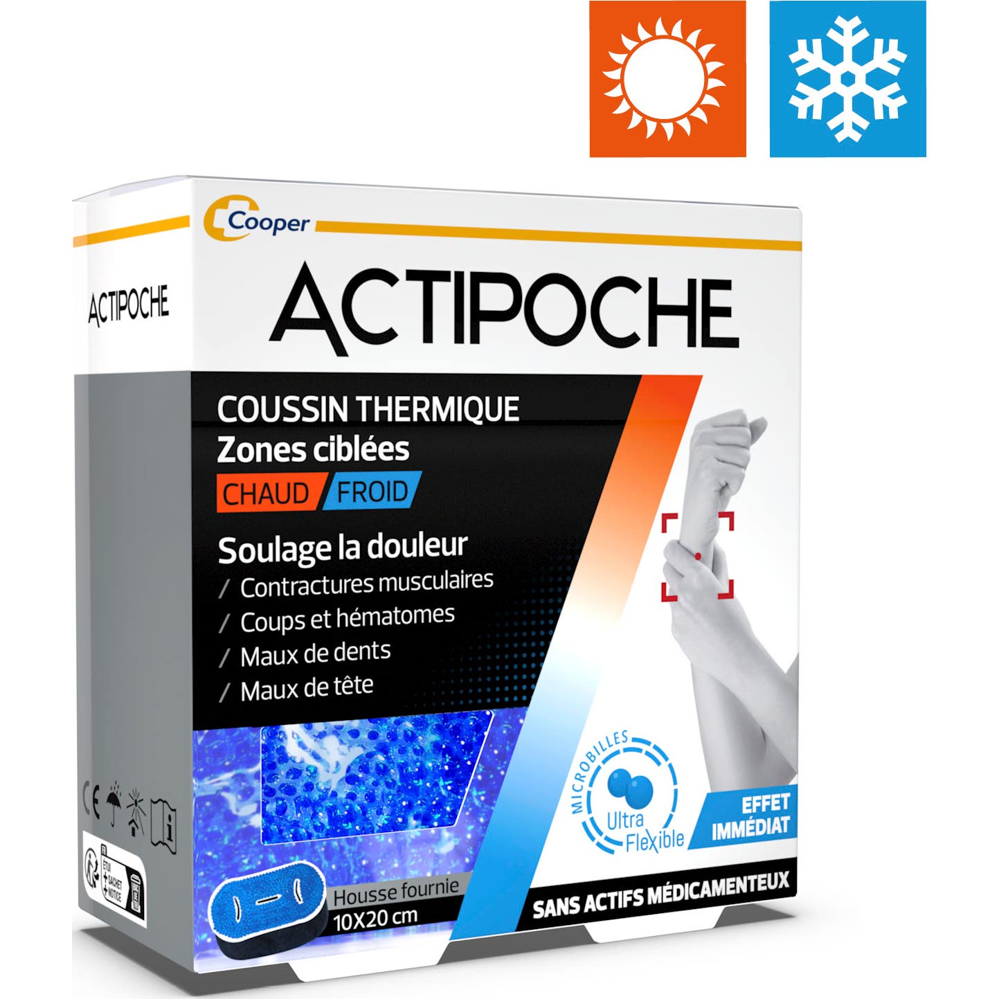 Actipoche Coussin Thermique Zones Ciblées 10x20cm