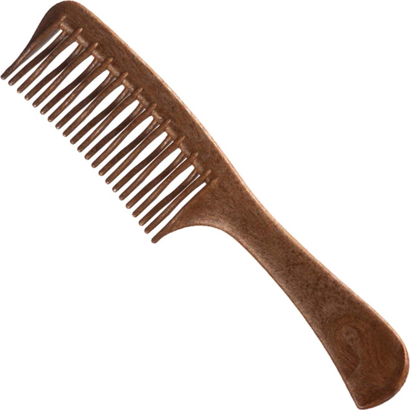 Eurostil Peine Escarpidor Madera Púa curvada pequeña