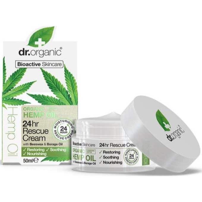 Dr.Organic Crema Rescate 24 H Aceite de Cáñamo 50 ml