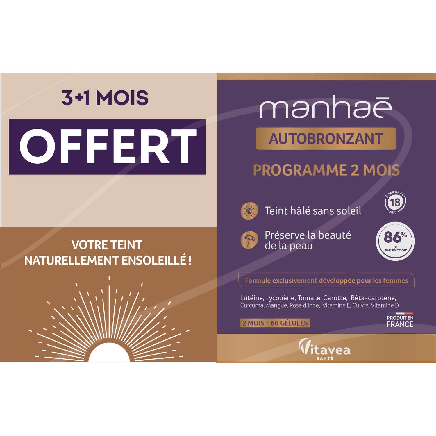Manhae Autobronceador 2x60 Perlas | Natural Doctor