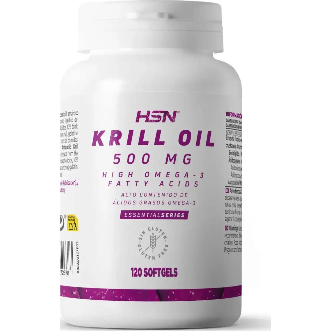 HSN Aceite de Krill 500mg 120 perlas