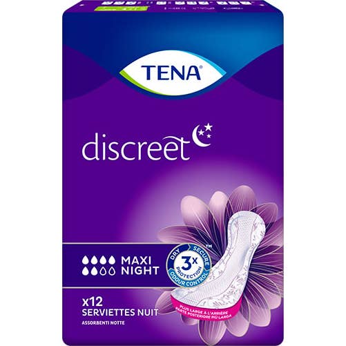 Tena Discreet Maxi Night Compresas 12Uds
