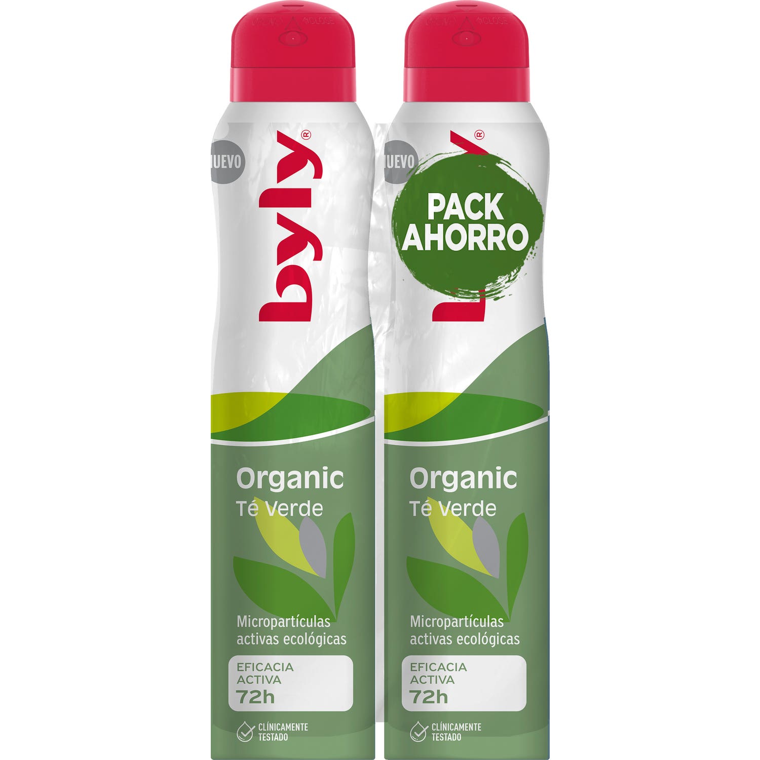 Byly Organic Extra Fresh Desodorante Menta Té Verde Spray 2x200ml