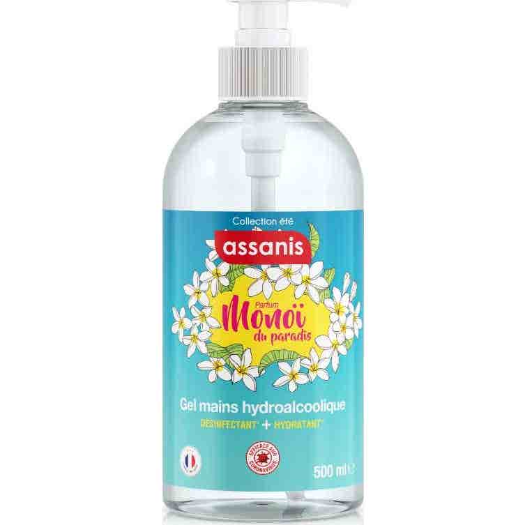 Assanis Gel Mains Hydroalcoolique Parfum Monoï du Paradis 500ml