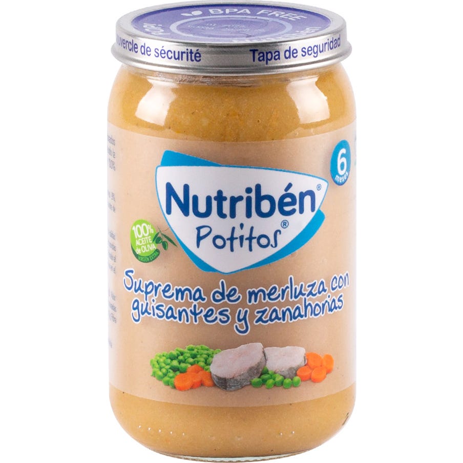 Nutriben Potito Merluza Con Guisantes 235Gr