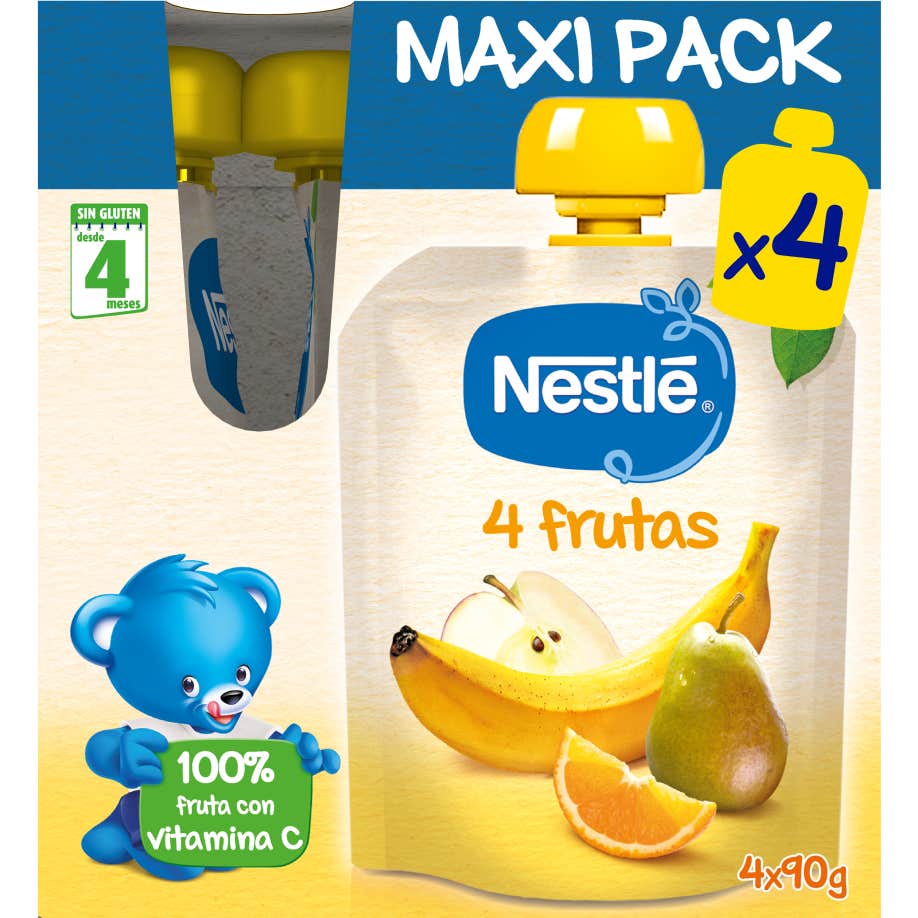 Nestlé Naturnes 4 Frutas 4x90g
