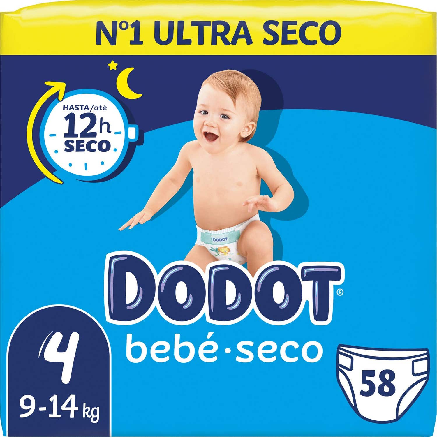 Dodot Bebé Seco T4 9-14kgs 58uds