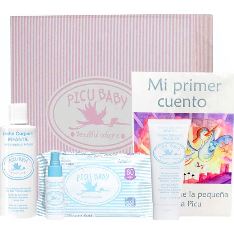 Picu Baby Infantil Caja Rayas Rosa New 5 uds