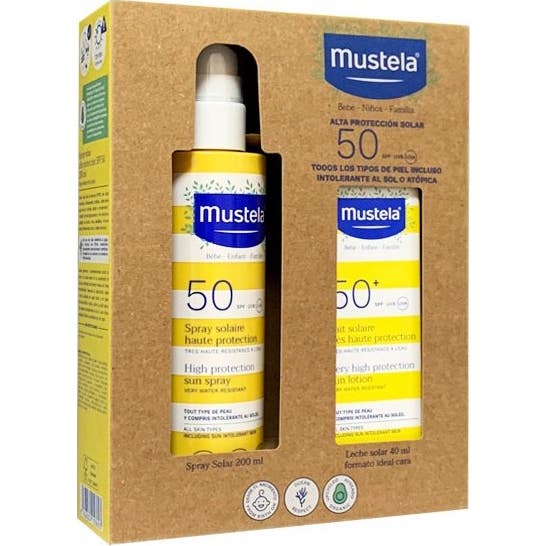 Mustela Pack Solar Spray 200ml + Crema Solar Facial Bebé 40ml
