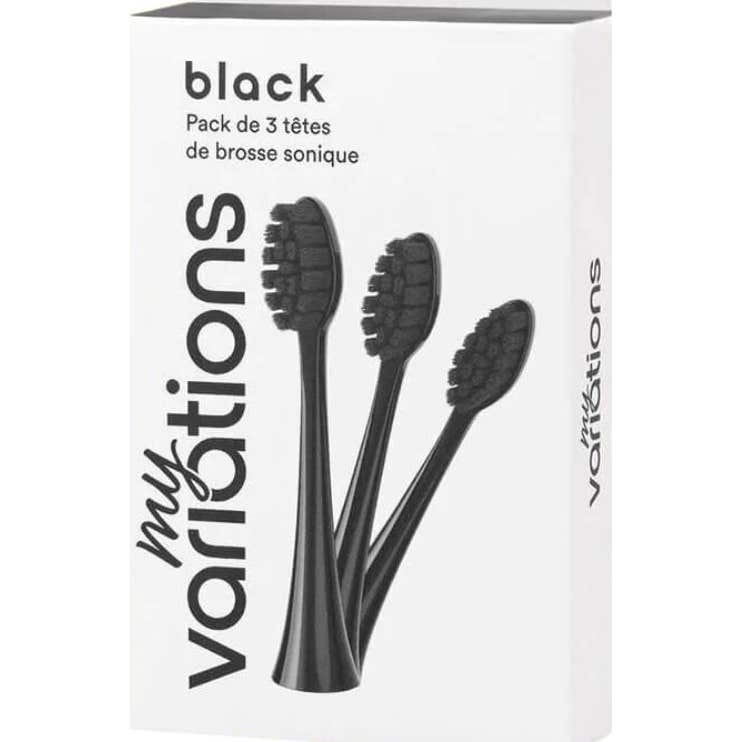 MyVariations Pack Cabezales Cepillo Dental Sónico Negro 3uds