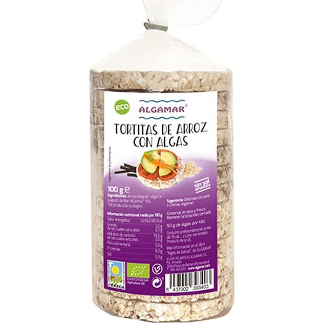 Algamar Tortitas de Arroz y Algas Bio 100 g