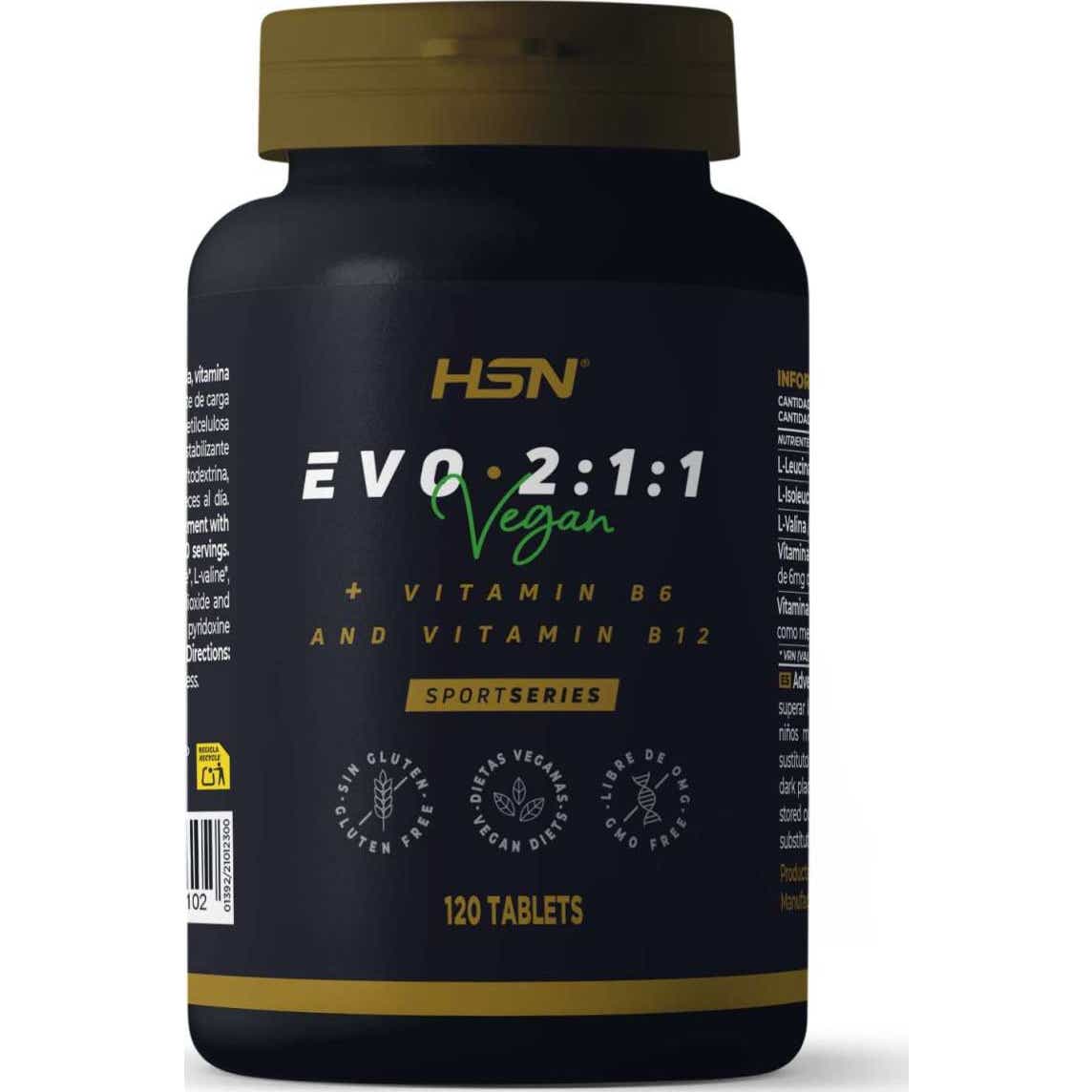 'HSN Evo 2:1:1 BCAA''s 2:1:1 + Vitaminas B6 y B12 120comp'