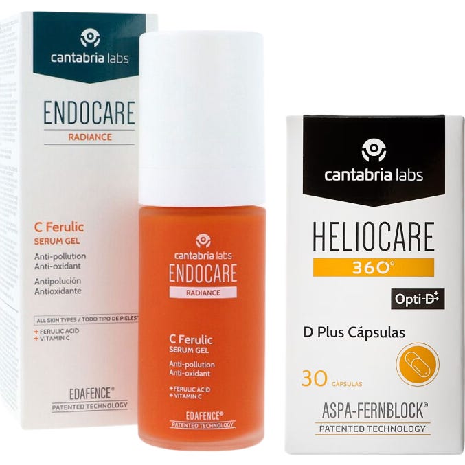 Endocare Radiance C Ferulic Sérum Gel 30ml + Heliocare 360º D Plus 30caps