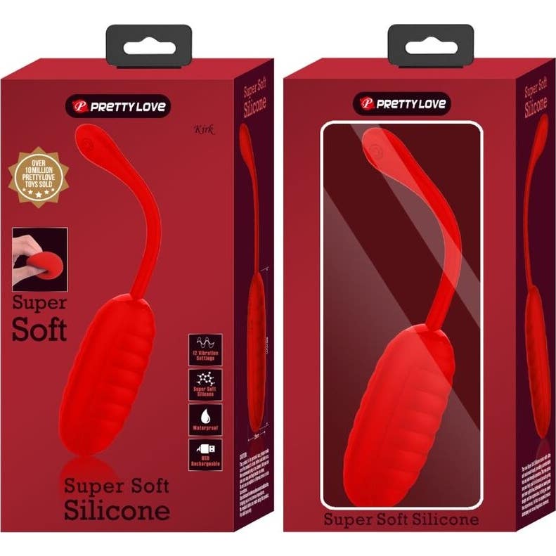 Pretty Love Kirk Huevo Vibrador Recargable Rojo 1ud
