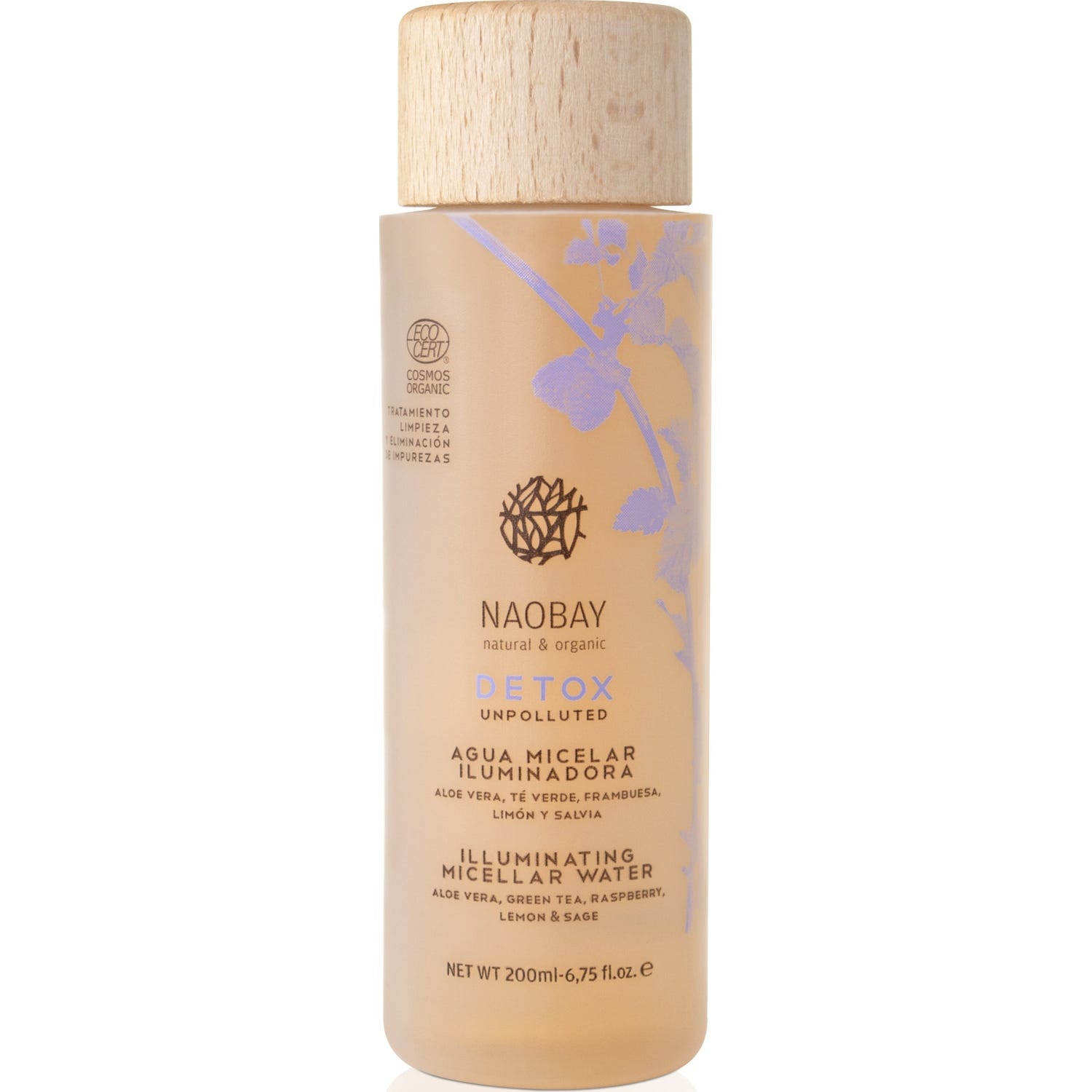 Naobay Detox agua micelar iluminadora 200ml