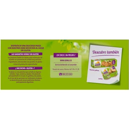 Gerble Bizcochos Sin Gluten Chocolate Mini 200g Gerble Bizcochos Sin Gluten Chocolate Mini 200g