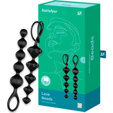 Satisfyer Love Beads Bolas Anales Negro1 ud
