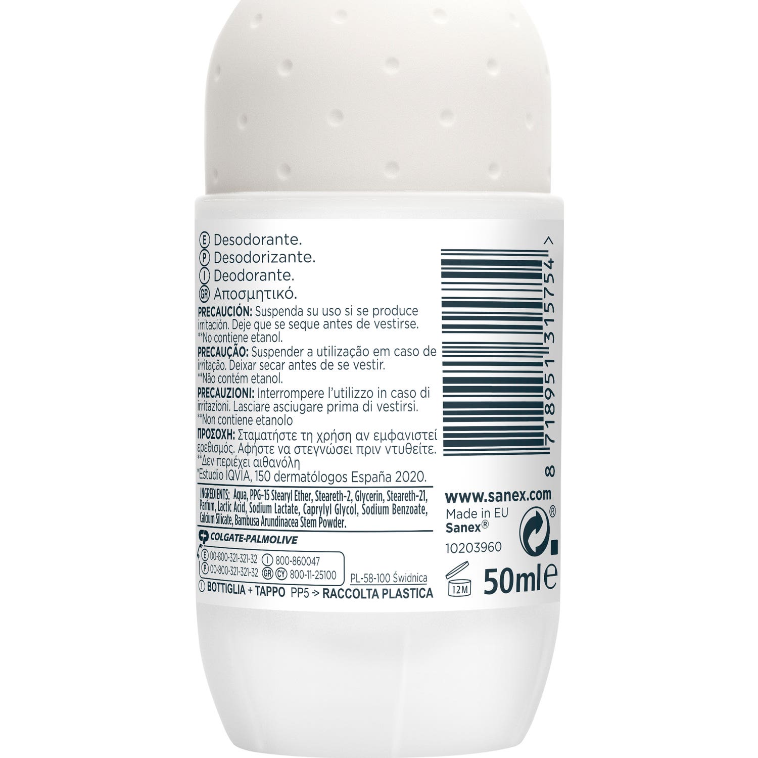 Sanex Desodorante Roll-On Fresh Efficacy Natur Protect 50ml