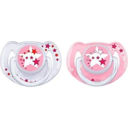 Avent Pack Chupetes Noche Silicona Rosa 6-18 M 2 uds – imagen 2