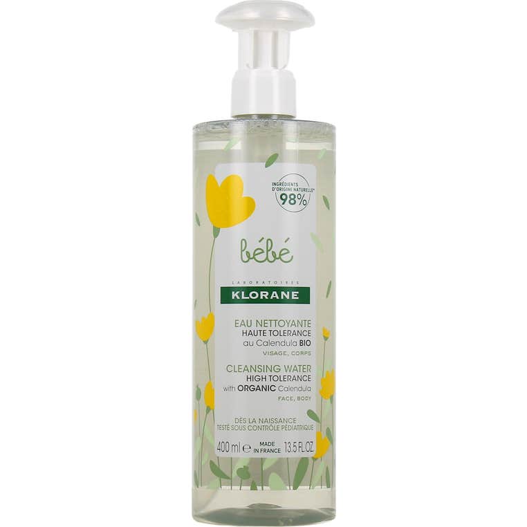 Klorane Agua Limpiadora Bebé Caléndula Sin Aclarado 400 ml