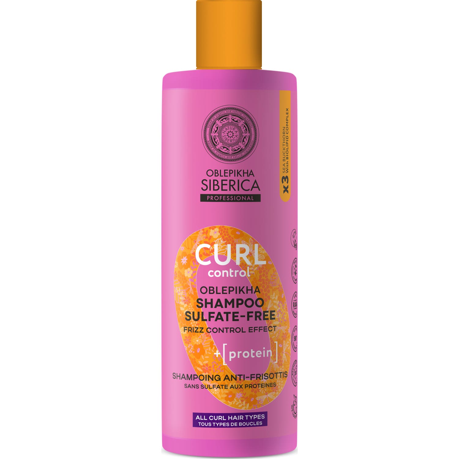 Natura Siberica Oblepikha Champú Sin Sulfatos Curl Control 400ml