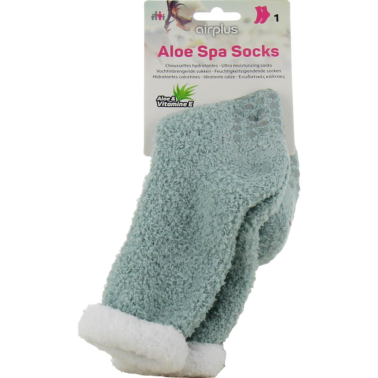Airplus Aloe Spa Calcetines Hidratantes Menta Verde TU 1 Par