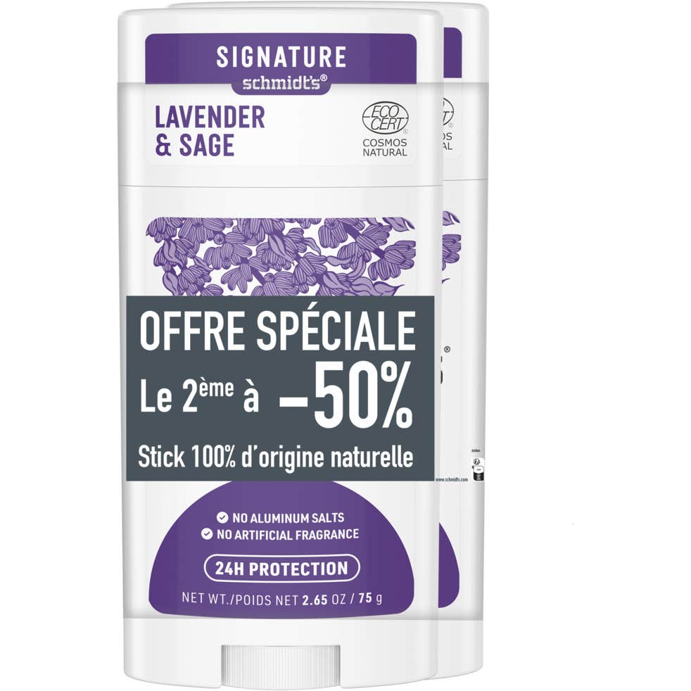 'Schmidt''s Signature Desodorante Stick Lavanda Salvia 2x75g'