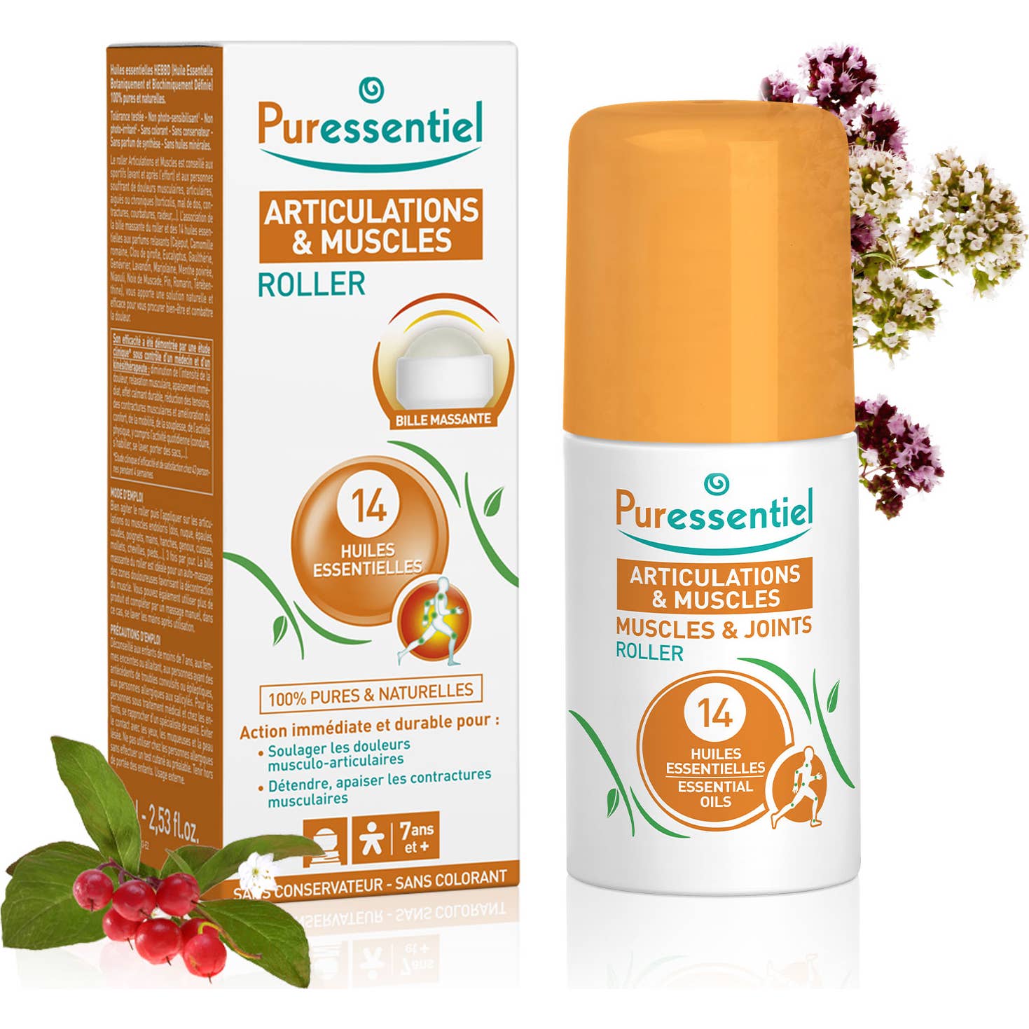 Puressentiel Roller Articulaciones y Músculos 14 Aceites Esenciales 75ml