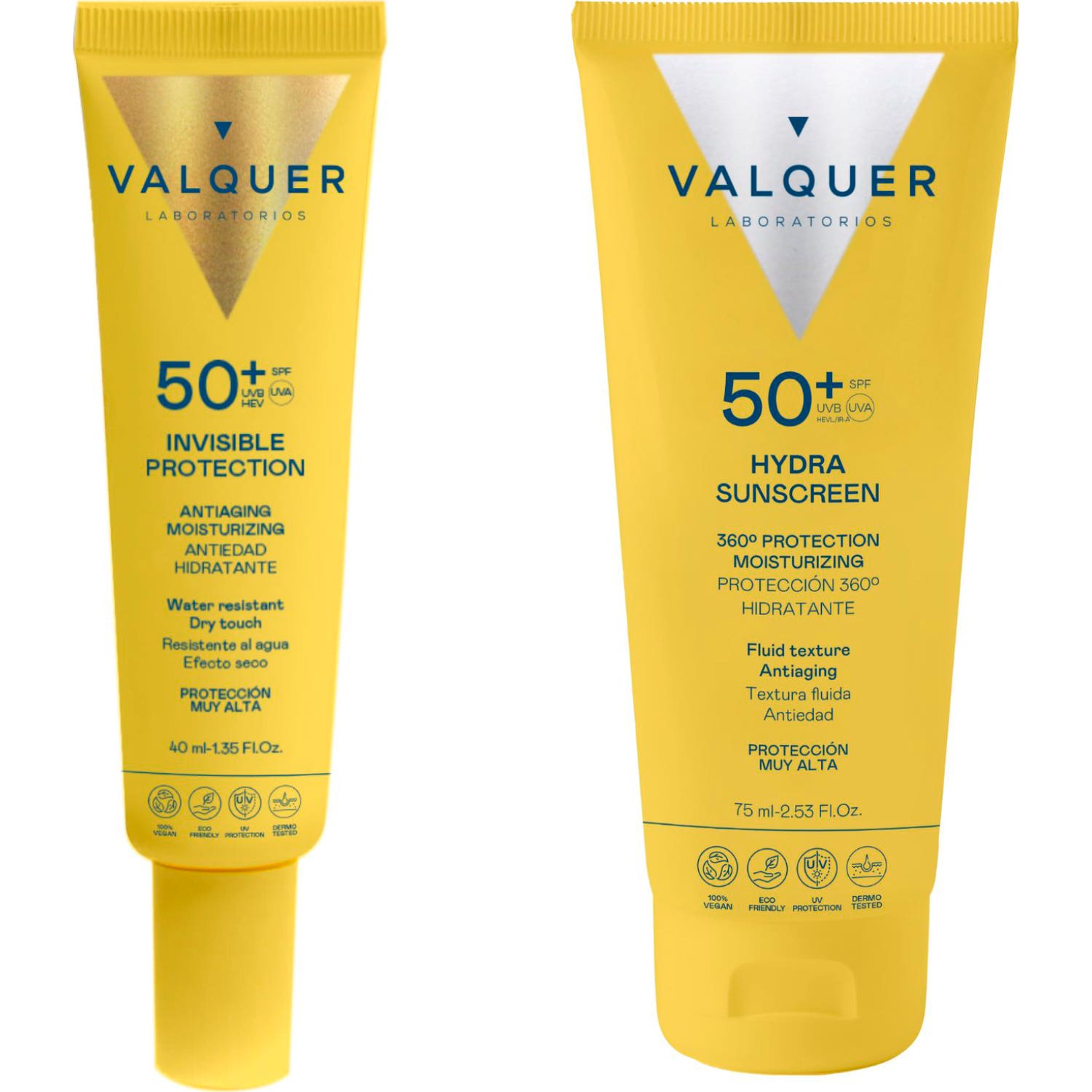 Valquer Pack Solar Facial Invisible SPF50+ + Facial Hydra SPF50