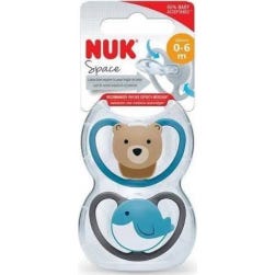 Nuk Chupete Ballena Oso 0-6M 2uds
