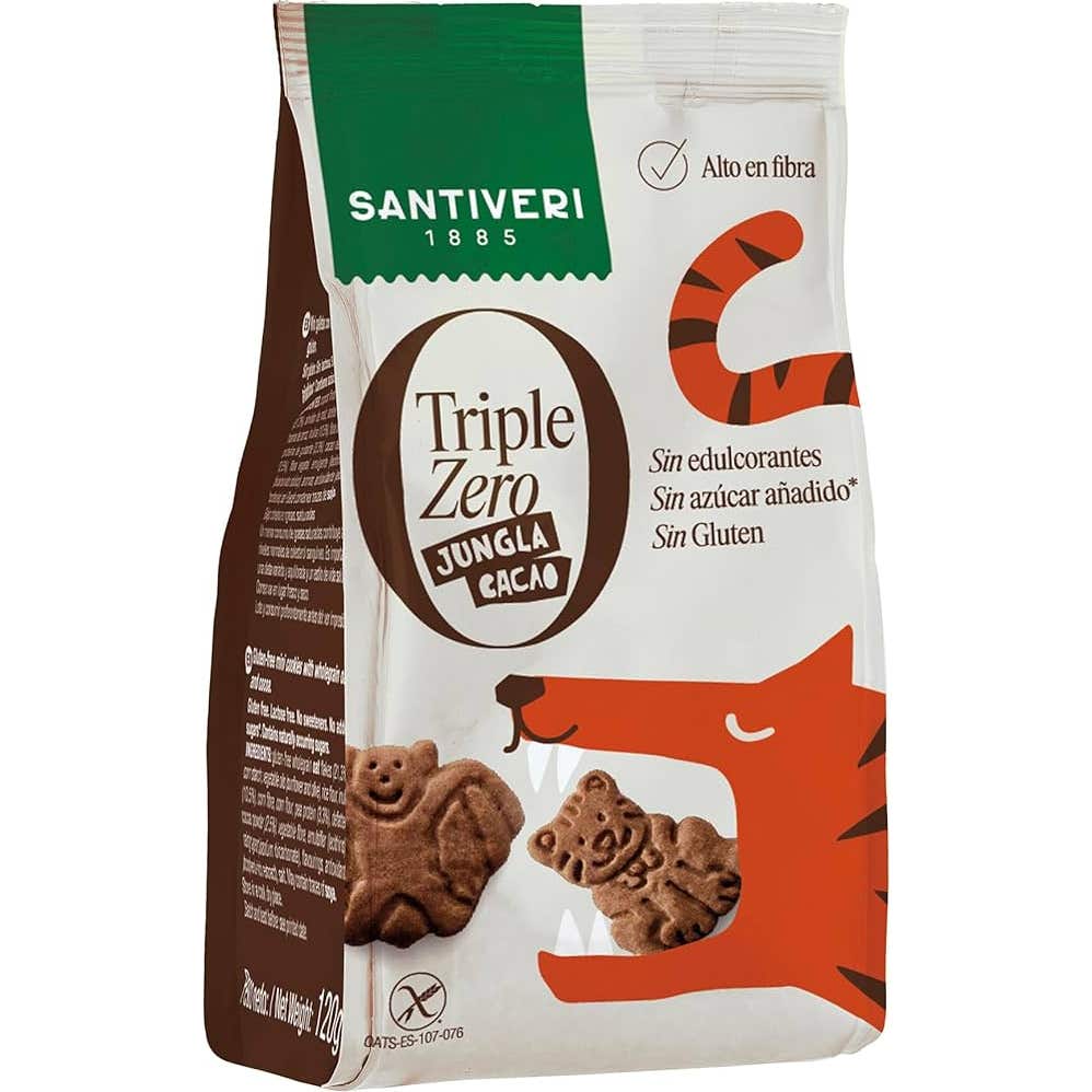 Santiveri Galletas Triple Zero Jungla Cacao 120 gr
