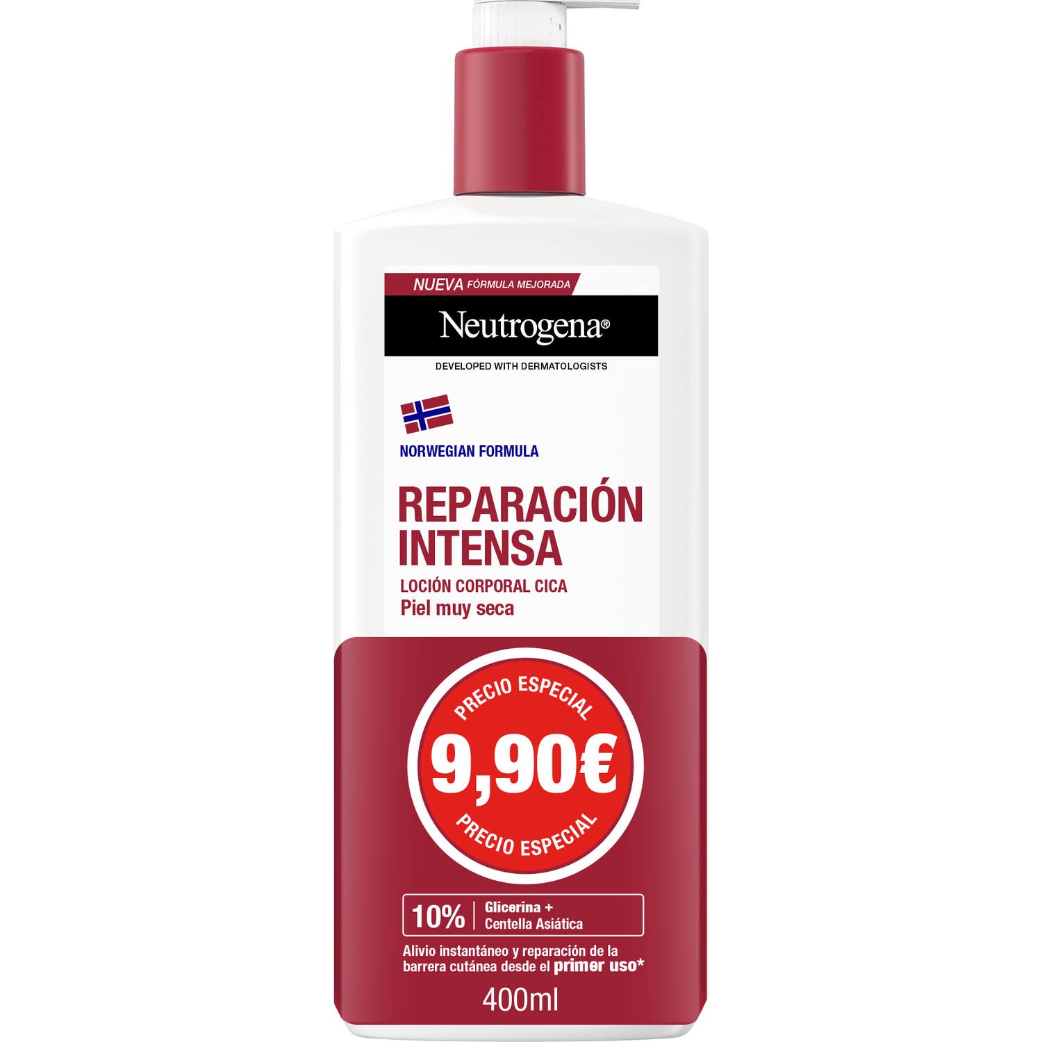 Neutrogena® Reparación Intensa CICA Leche Corporal 400ml