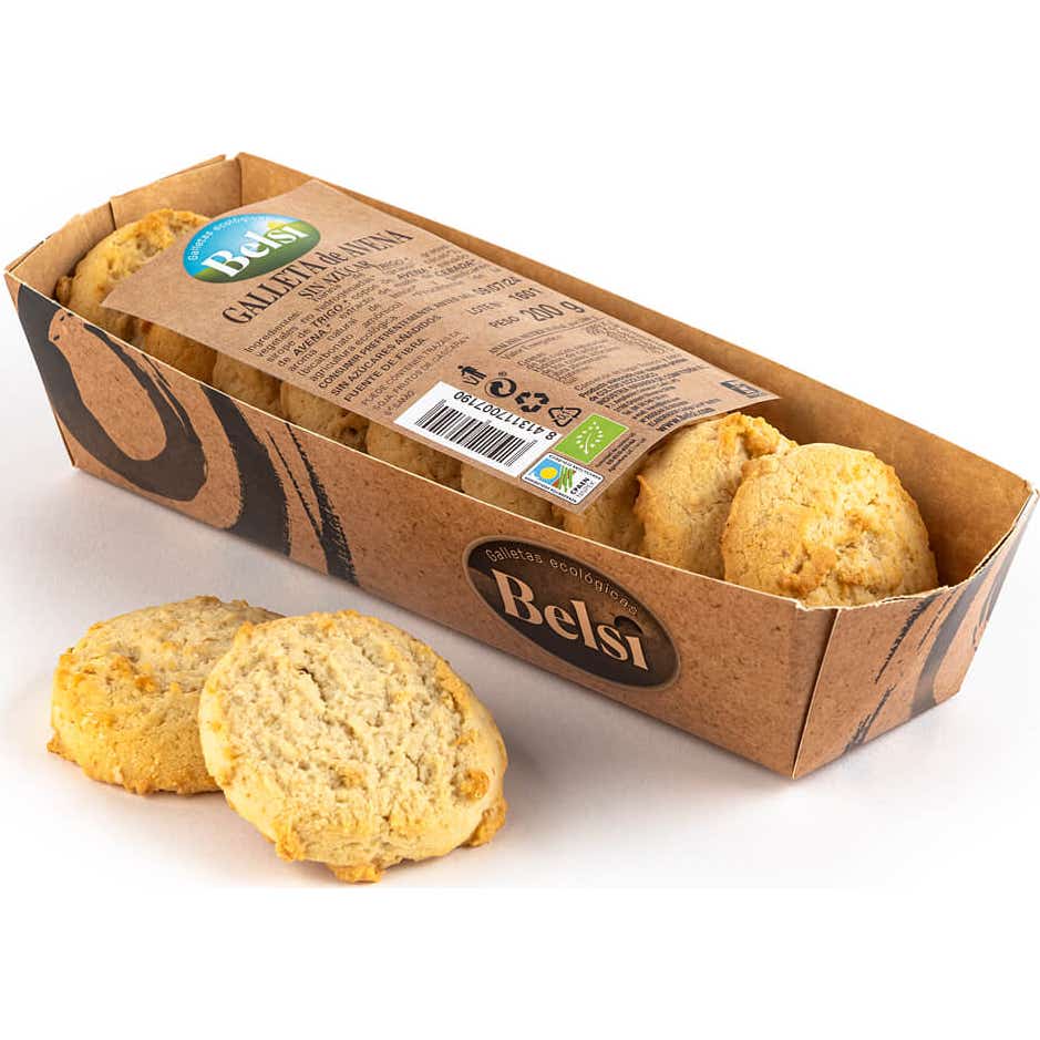 Belsi Galletas Avena Bio Sin Azúcar 200g