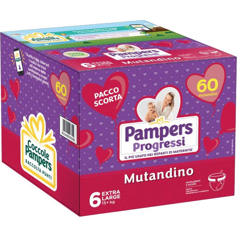 Pampers Progresión Braguitas Talla 6 XL 60uds