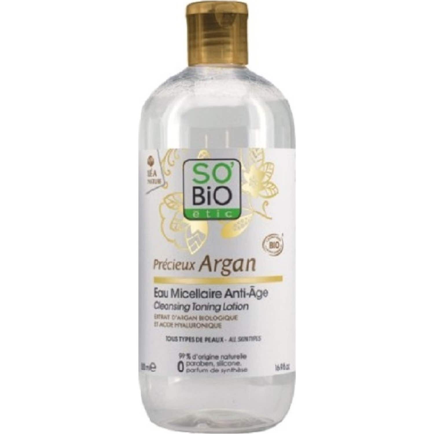 So Bio Etic Agua Micelar Antiedad Hialurónico Argán Bio 500ml