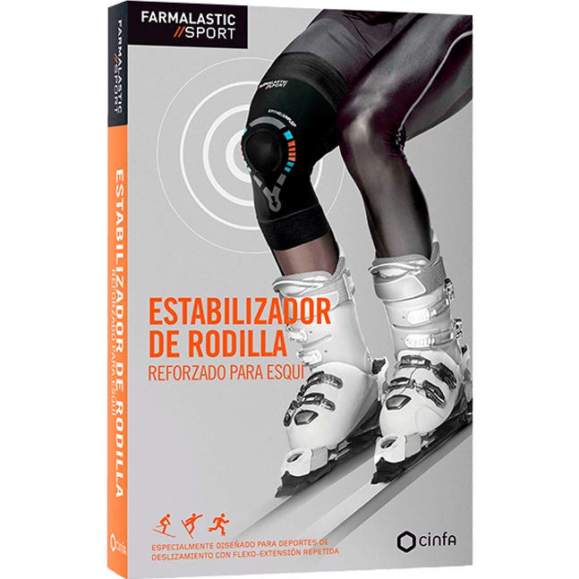 Estabilizador de Rodilla Reforzado para Esqui Farmalastic Sport T- Xs