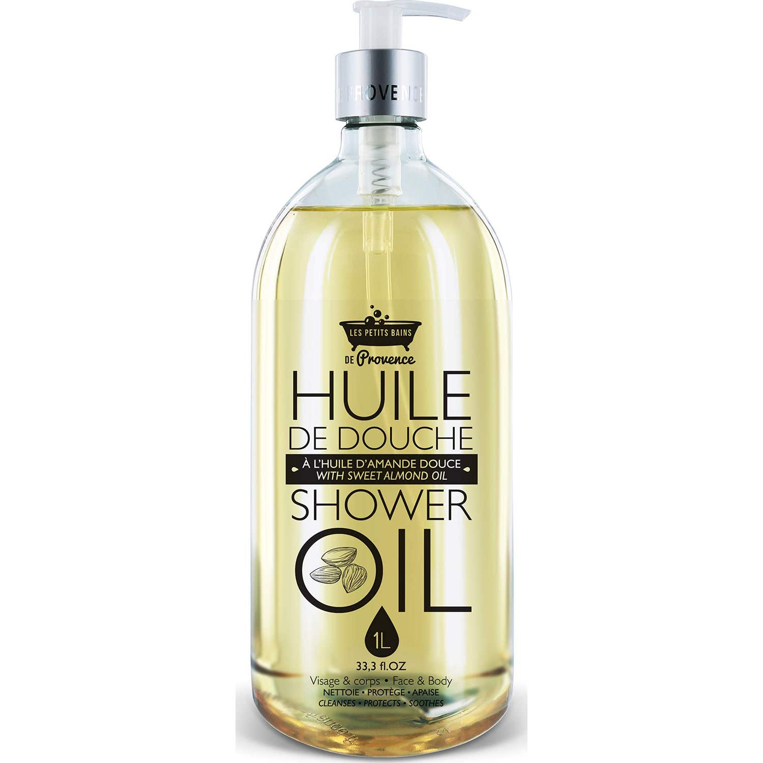 Les Petits Bains de Provence Aceite de ducha de almendras dulces 1L
