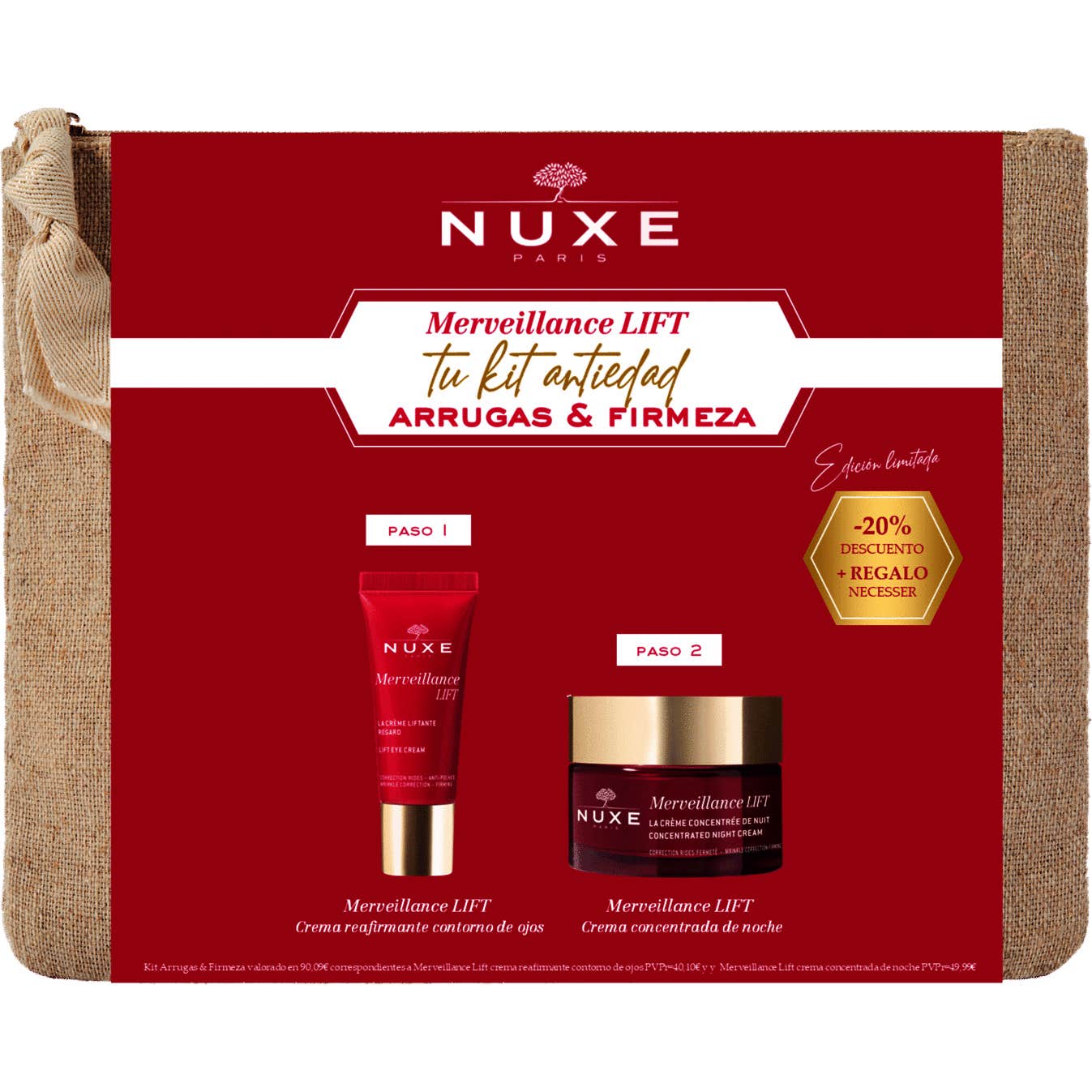 Nuxe Merveillance Lift Kit Antiedad Rutina Noche
