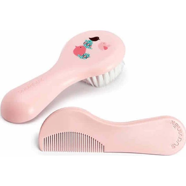 Suavinex Pack Cepillo + Peine Infantil Hygge Rosa