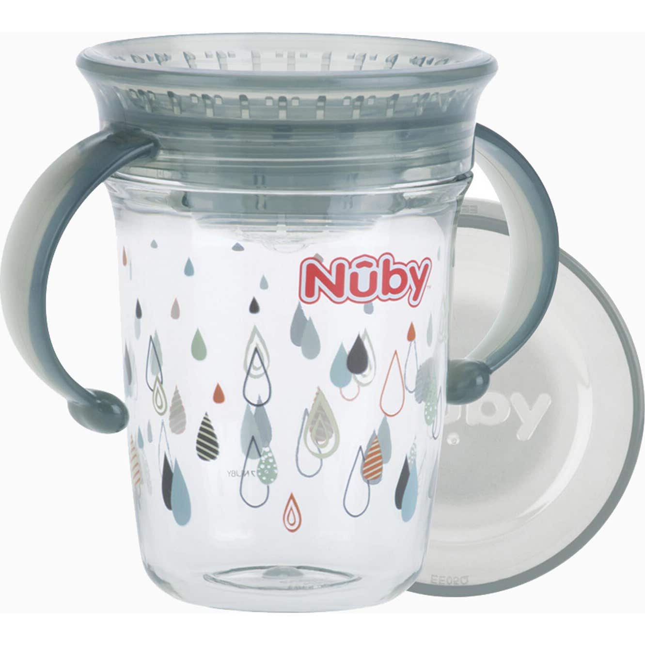 Nuby Taza Mágica Asas Tritán +6M Gris 240ml