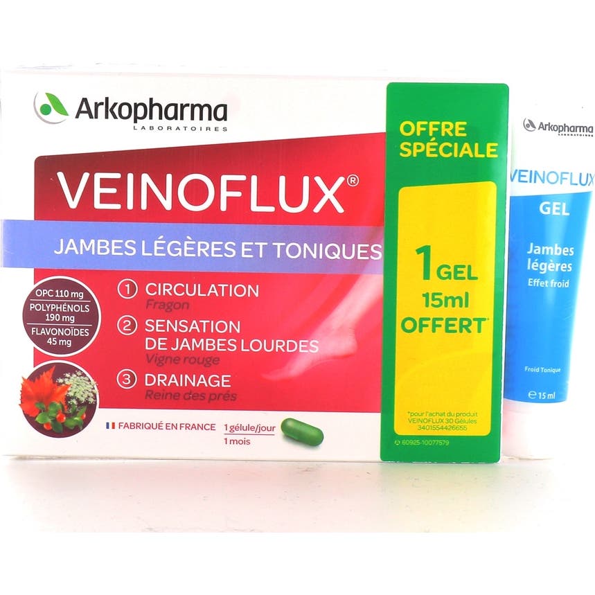 Arkopharma Arkocápsulas Veinoflux 30caps + Veinoflux Gel 15ml