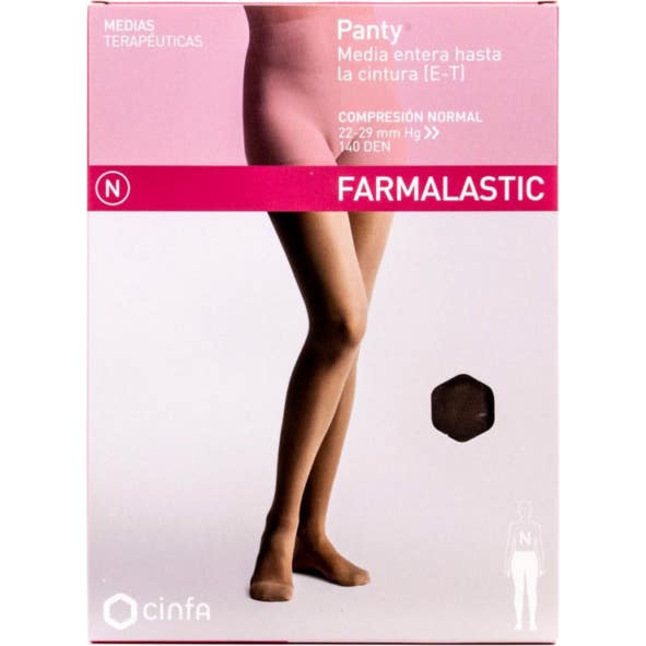 Farmalastic panty-media hasta la cintura (E-T) comp. normal T-grande capuchino