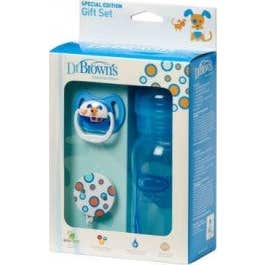 Dr Browns Pack Azul Biberón 270 ml + Chupete + Broche