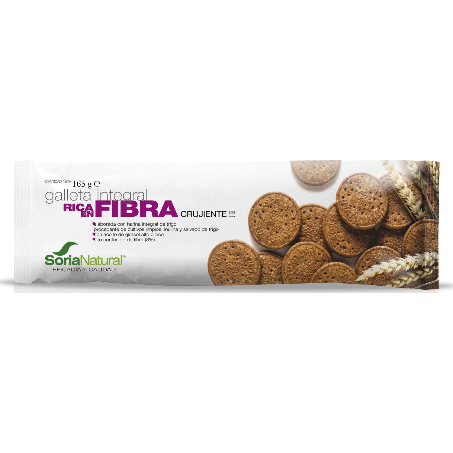 Soria Natural Galleta Integral Rica En Fibra 165g