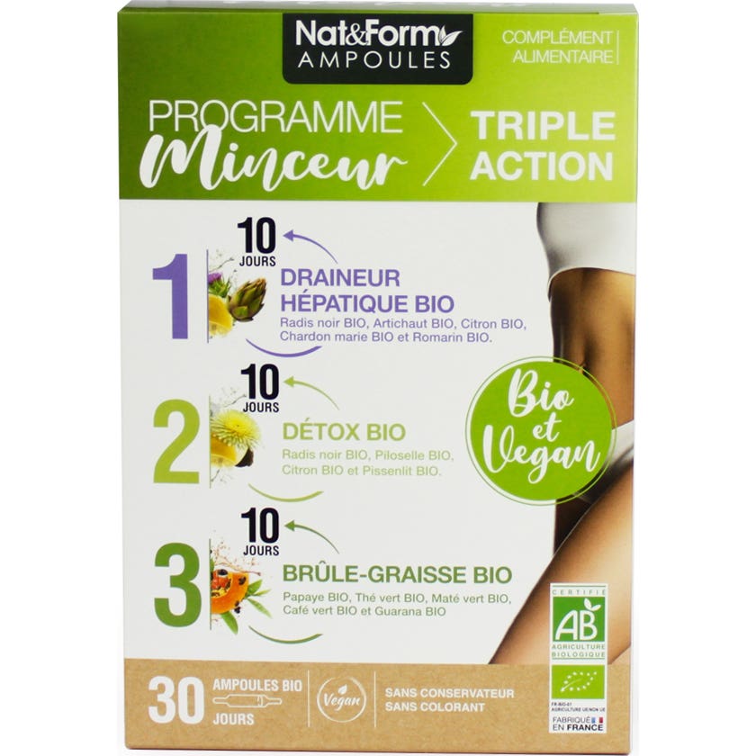 Nat&Form Programa de Adelgazamiento Bio 30 Ampollas