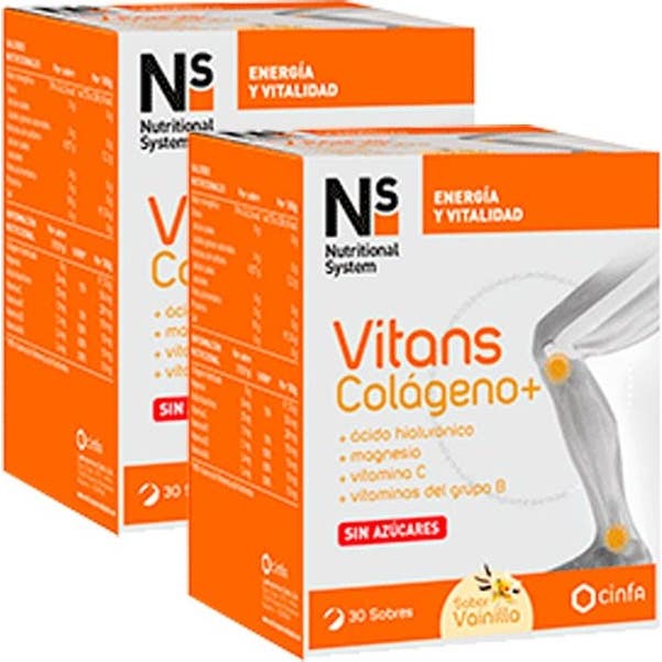 Ns Vitans Duplo Colágeno Vainilla 2x30uds