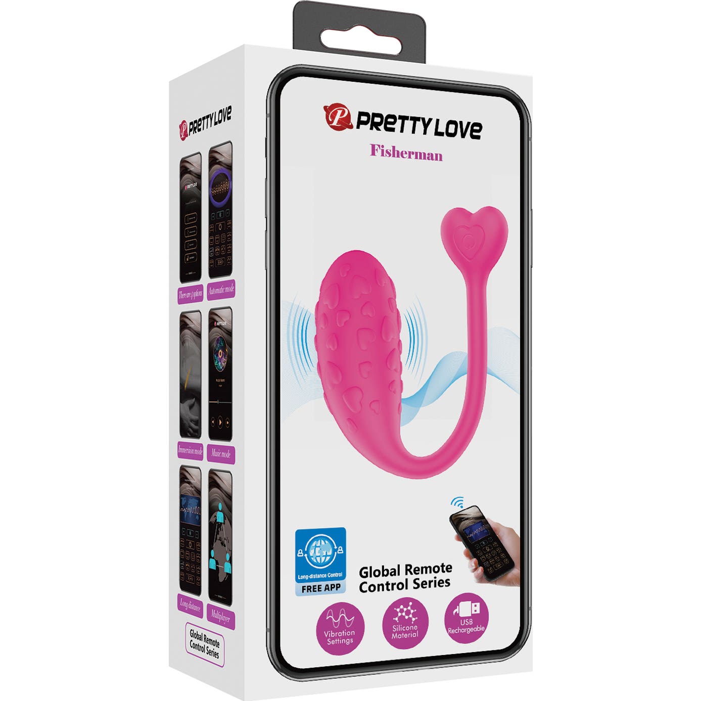 Pretty Love Fisherman Huevo Vibrador Rosa 1ud