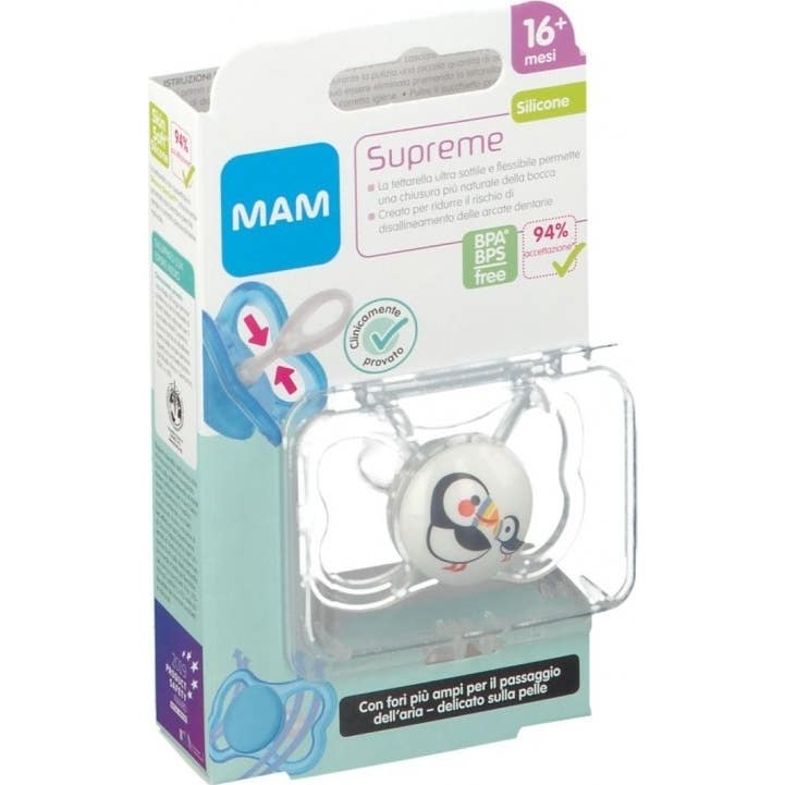 MAM Chupete Supreme Silicona 16+ Neutro Animales 1 ud